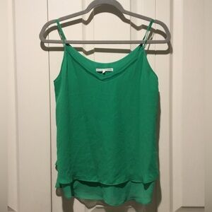 Women green tank top